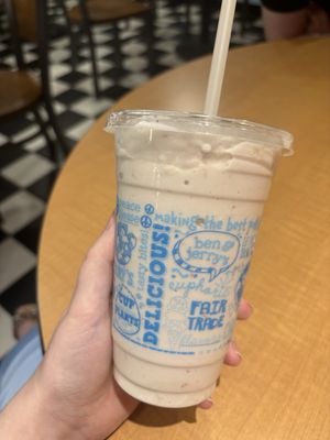 Non-dairy strawberry cheesecake shake   at Ben & Jerry's in Dayton