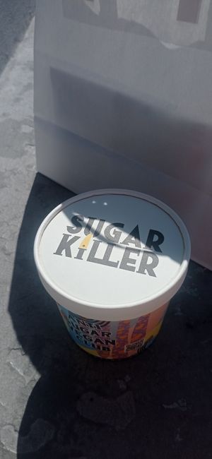 Takeaway packaging (environmental friendly) at Sugar Killer in Piraeus