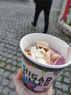 Pitaya smoothie bowl at Sugar Killer in Piraeus