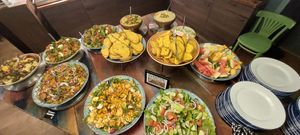 Vegan Brunch Salad Table at Sandro in Helsinki