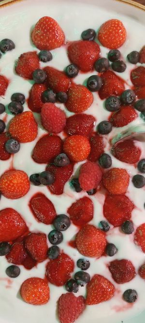 Oat yoghurt with berries 🍓🫐🍓🫐🍓 at Sandro in Helsinki