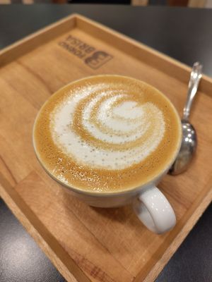 Oat cappuccino at Forno Brisa - Via Castiglione in Bologna