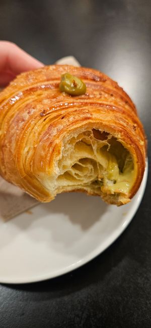 Cornetto Pistachio at Forno Brisa - Via Castiglione in Bologna