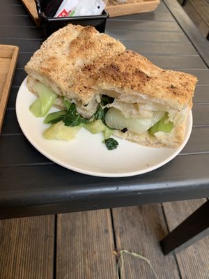 Focaccia con cavolo cinese   at Forno Brisa - Via Castiglione in Bologna