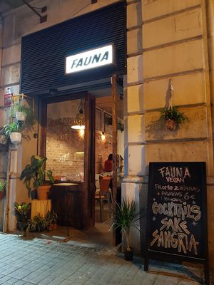 Entrance at Fauna Food & Arts in Barcelona