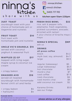   at Ninna's Kitchen in Brighton