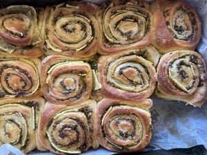 Pesto cheese scrolls   at Ninna's Kitchen in Brighton