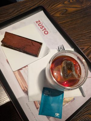 Brownie and mint tea at Sano in Antwerpen