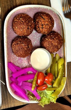 Falafel at Lebanese Please in Weybridge