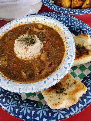 Vegan Okra Gumbo at Meals From The Heart Cafe in New Orleans