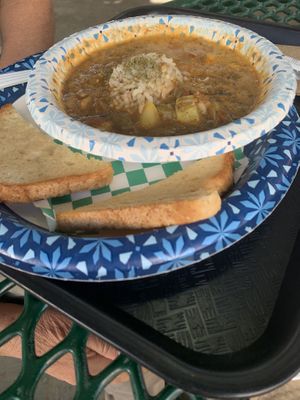 Red beans and rice gf toast at Meals From The Heart Cafe in New Orleans