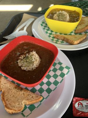 Beans and gumbo ! at Meals From The Heart Cafe in New Orleans