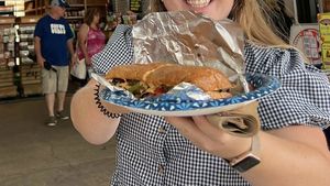 Beyond meat Po boy  at Meals From The Heart Cafe in New Orleans