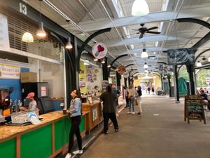 Inside French market at Meals From The Heart Cafe in New Orleans