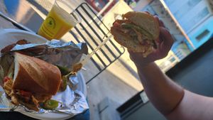 That cheese melt at Meals From The Heart Cafe in New Orleans