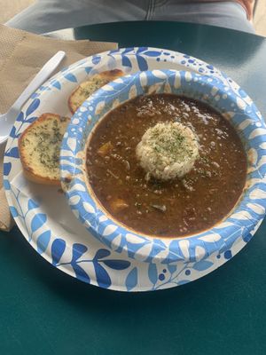 Vegan gumbo  at Meals From The Heart Cafe in New Orleans
