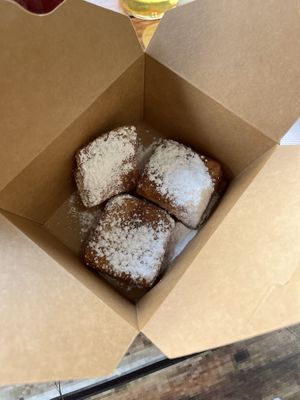 Vegan beignets   at Meals From The Heart Cafe in New Orleans