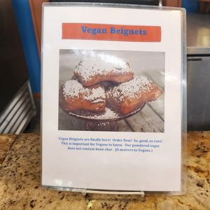 VEGAN BEIGNETS AVAILABLE at Meals From The Heart Cafe in New Orleans