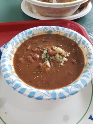 Red beans and rice at Meals From The Heart Cafe in New Orleans