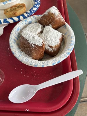 Vegan beignets  at Meals From The Heart Cafe in New Orleans