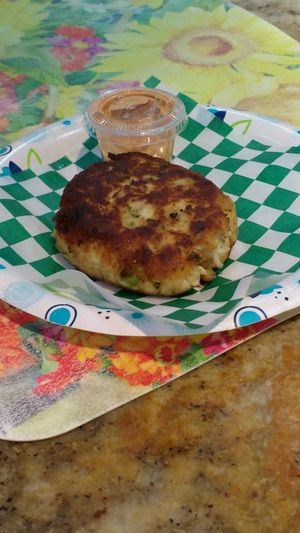 Crab Cake at Meals From The Heart Cafe in New Orleans