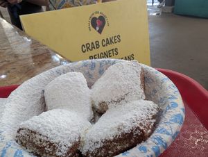 Vegan beignets at Meals From The Heart Cafe in New Orleans