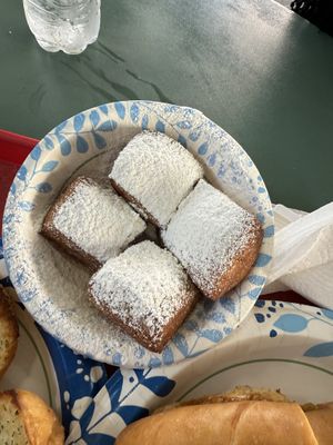 Vegan beignets   at Meals From The Heart Cafe in New Orleans