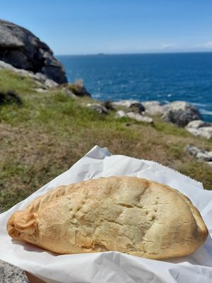 Thai curry cornish pastry at Losh's Pasties in Haverfordwest