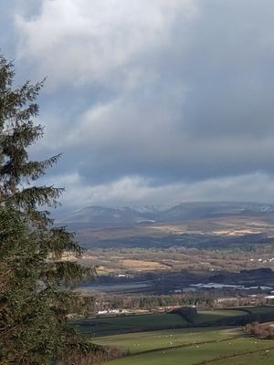 View from top of 2nd zip. Is actually better from the sheeting area of restaurant at Cegin Glo in Aberdare