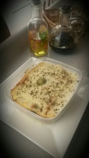 pastel de papas vegano at Vege Chef in Santiago