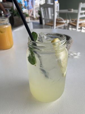 Homemade lemonade   at Brusco in Santorini