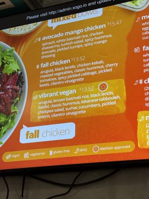 The easiest vegan option to order  at DCA - Mezeh - New Concourse in Arlington