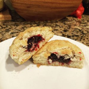 Jam-Filled Biscuits at Sugarbear Pie Stand in Richmond