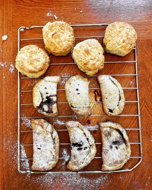 We like to throw some big ol’ biscuits into the mix. at Sugarbear Pie Stand in Richmond