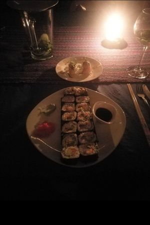 Vegan sushi at Darinia's Kitchen in Corn Islands
