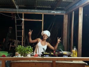 The beautiful Darinia at Darinia's Kitchen in Corn Islands