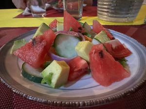 Salad at Darinia's Kitchen in Corn Islands