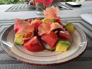 Salad at Darinia's Kitchen in Corn Islands