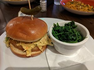 "chicken" sandwich at Busboys and Poets in Columbia