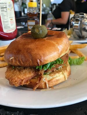 Vegan “Chicken” Sandwich   at Busboys and Poets in Columbia