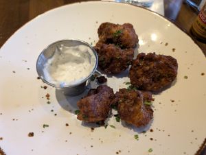 Cauliflower bites at Busboys and Poets in Columbia