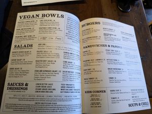 Look at the fine print, below "vegan bowls." at Busboys and Poets in Columbia