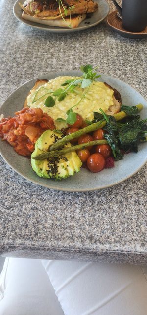 Vegan breakfast at Delish Fine Foods in Wivenhoe