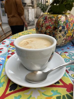 Cappuccino with almond milk at Corso Vittorio 113 in Palermo