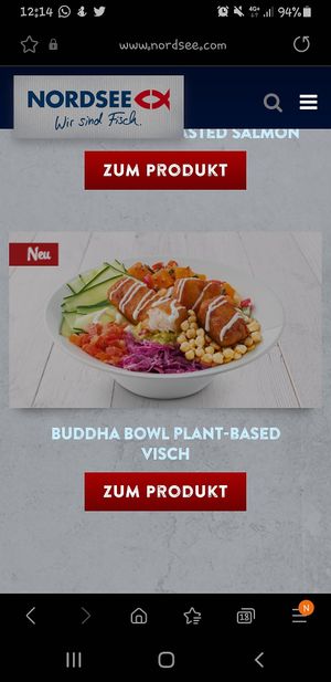 Veganer Salat mit Visch at Nordsee in Wolfsburg