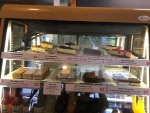 Vegan cakes at Three Pillars Cafe in New Plymouth