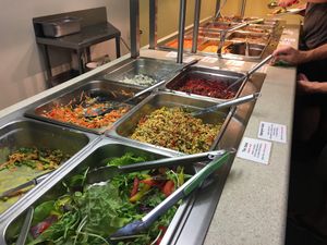 Vegan lunch buffet  at Three Pillars Cafe in New Plymouth