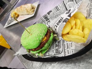 Burguer veggie at El Gecko Veggie in Lanzarote