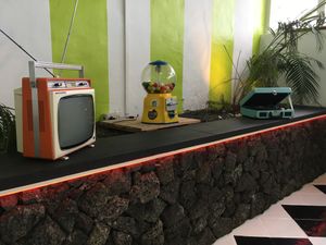 Rockabilly interior  at El Gecko Veggie in Lanzarote