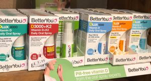 Vitamin D.  One of many vitamins and minerals available in store.  at The Essential Oil Company in Basingstoke